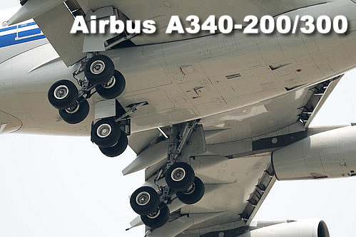 Airbus A340-200/300 landing gear comfiguration