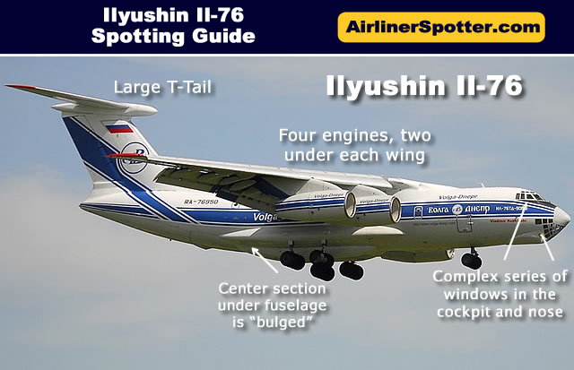 Ilyushin Il-76 aircraft spotting guide