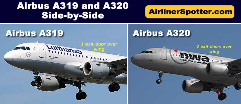 Spotting guide for the Airbus A319 and A320
