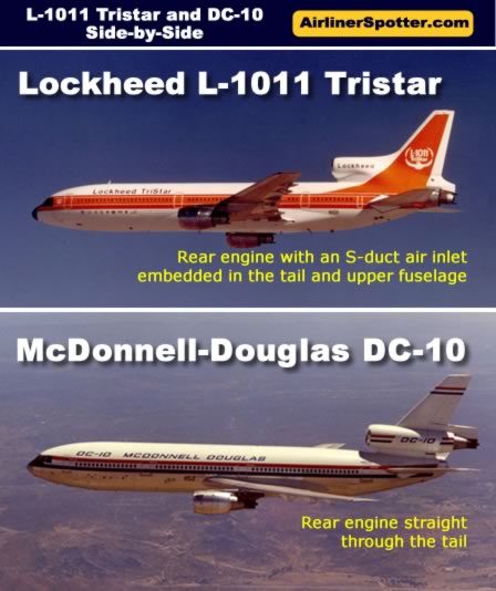 Spotting Guide for the DC-10 and Its Competitor the Lockheed L-1011
