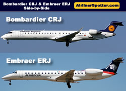 Bombardier and Embraer regional and mid-range jets