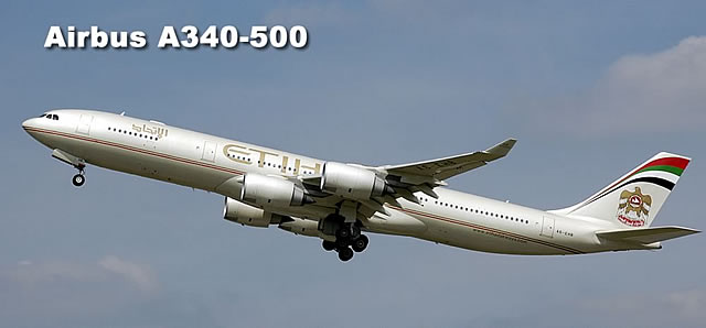 Airbus A340-500 of Ethiad Airways